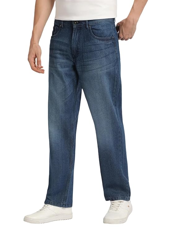 London Hills Men's Relaxed Fit Mid Rise Jeans