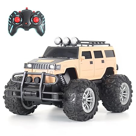 Popsugar Off Roader Rechargeable Remote Control Car | Monster Truck with 2 Speeds | 4 Headlight Modes | Lithium Battery | C-Type Charging | Remote Control Car for Kids | Made in India, Black Mat - Image 3